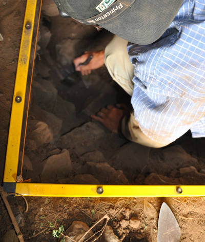 Excavating in Mota Cave